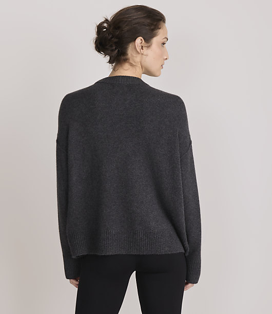 Petite Lou & Grey Heathered Cloudstitch Oversized Sweater