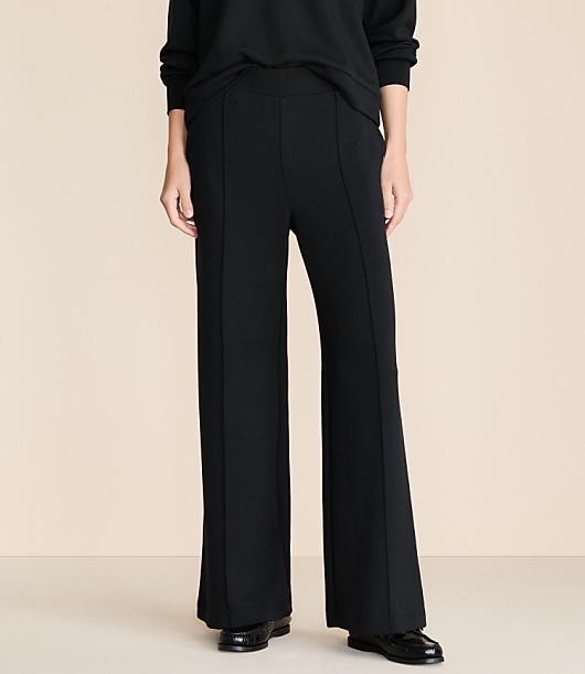 Lou & Grey Scubasoft Pintucked Wide Leg Pants