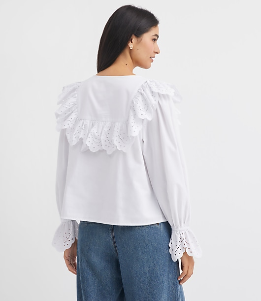 Broderie Ruffle Blouse