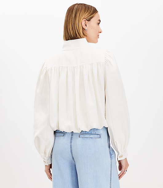 Gathered Swing Jacket