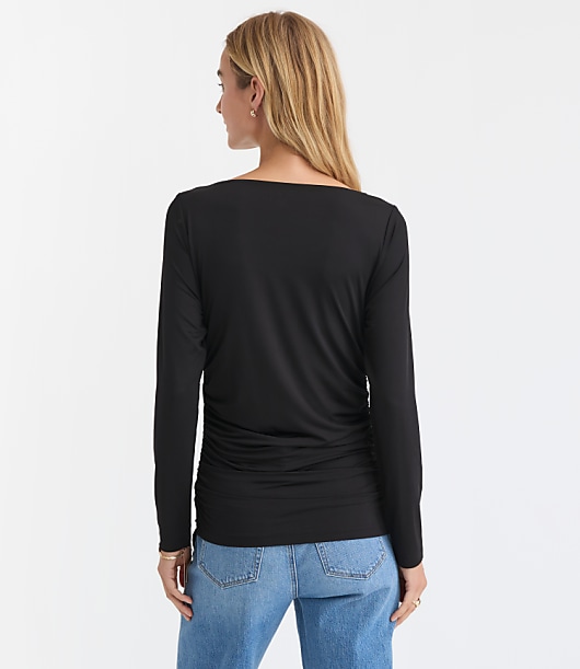 Ruffle Side Ruched Top
