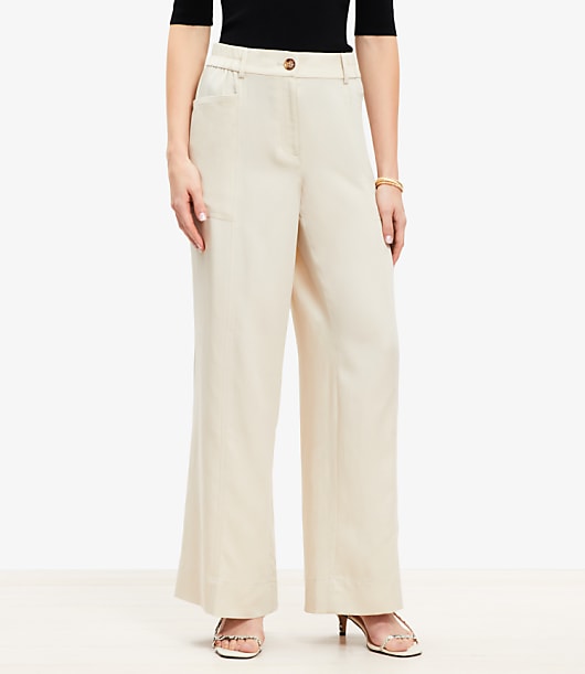 Seamed Wide Leg Pants