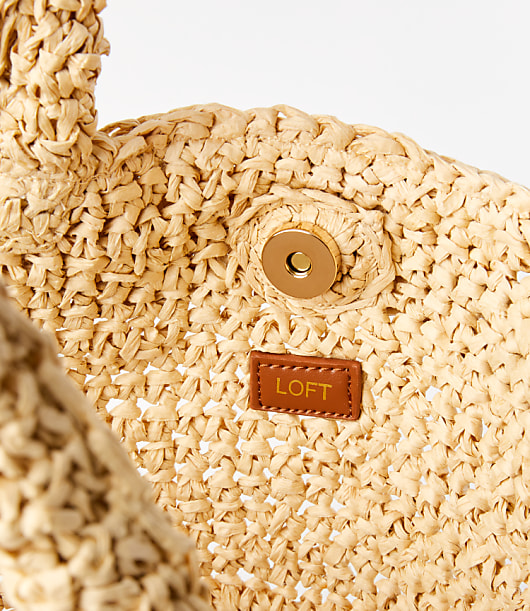 Ruffle Straw Bag