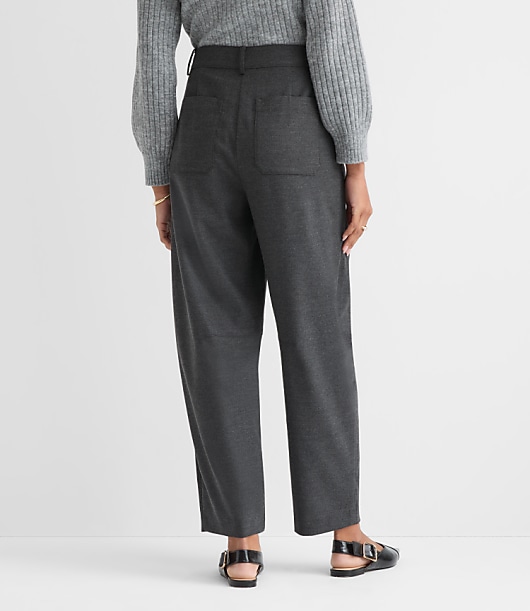Tailored Barrel Pants in Brushed Flannel