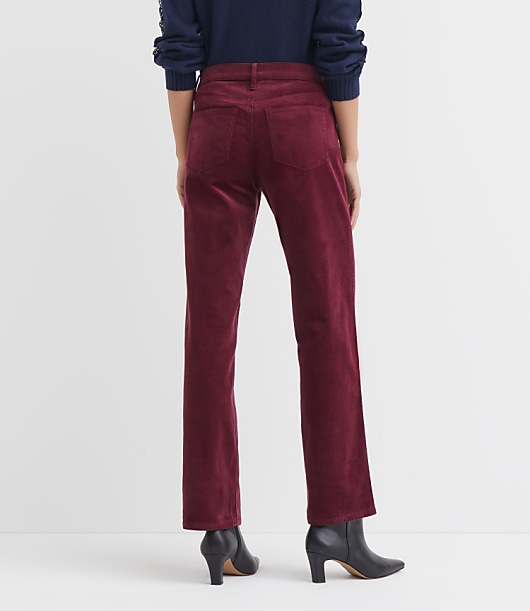 Five Pocket Relaxed Straight Pants in Brushed Corduroy