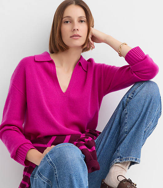 Loft Collared Cashmere Sweater
