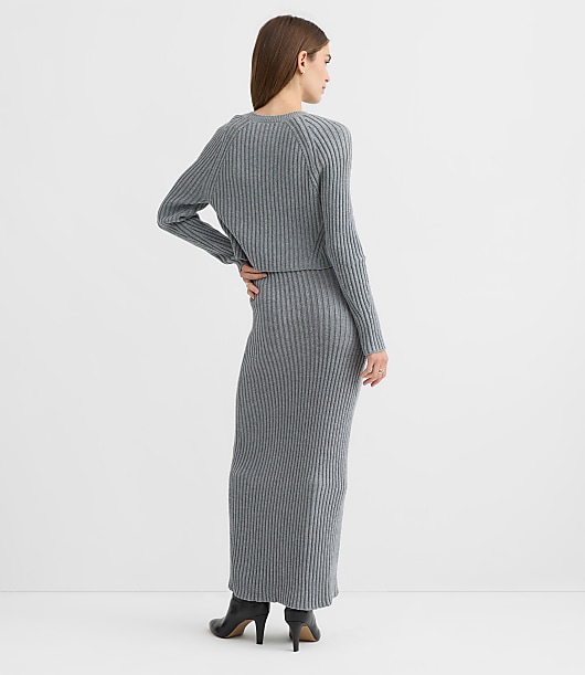 Ribbed Maxi Sweater Dress Set