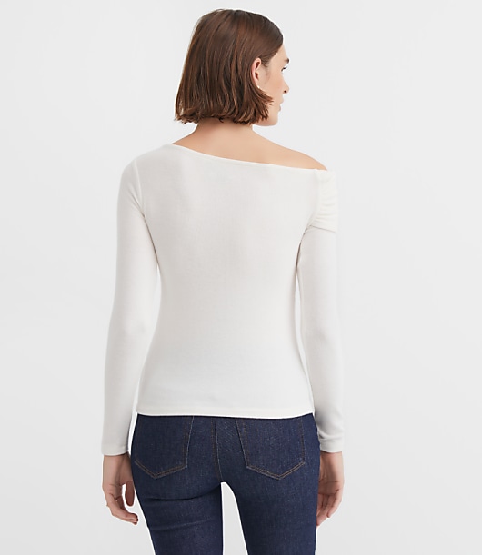 Foldover One Shoulder Top