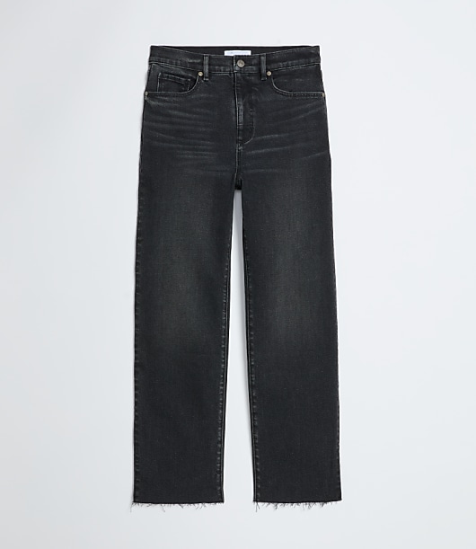 Fresh Cut High Rise Straight Jeans in Washed Black