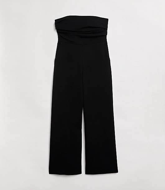 LOFT Versa Crepe Drape Strapless Jumpsuit
