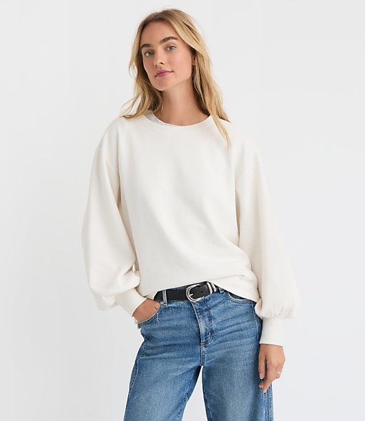Blouson Sleeve Tunic Sweatshirt