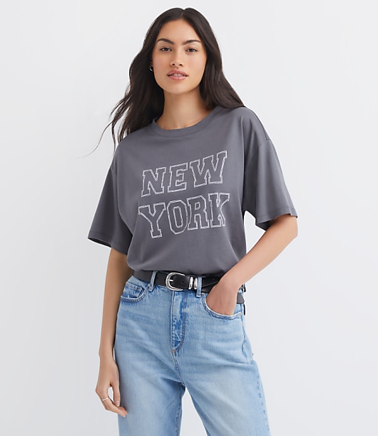 New York Oversized Jersey Modern Tee