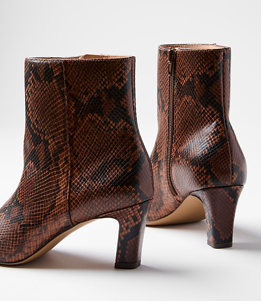 Snake Print Booties
