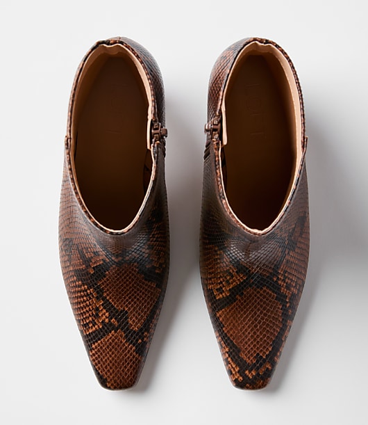 Snake Print Booties