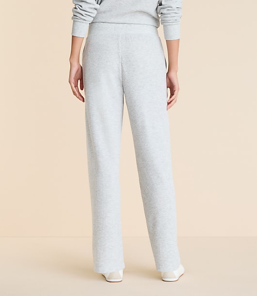 Petite Lou & Grey Heathered Upstate Waffle Wide Leg Pants