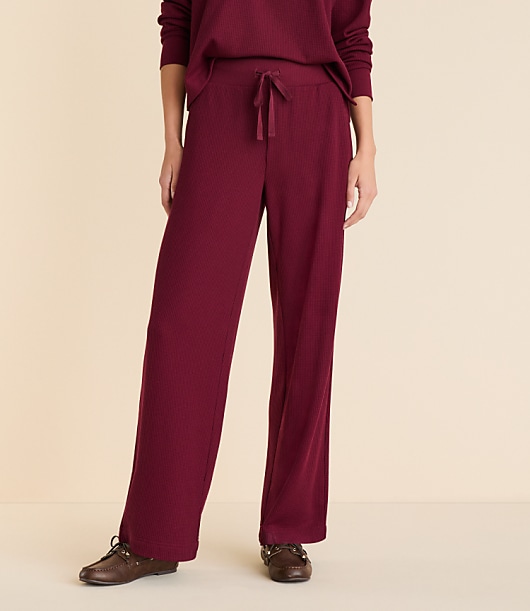 Petite Lou & Grey Upstate Waffle Wide Leg Pants