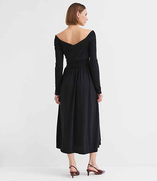 Petite Off The Shoulder Midi Dress
