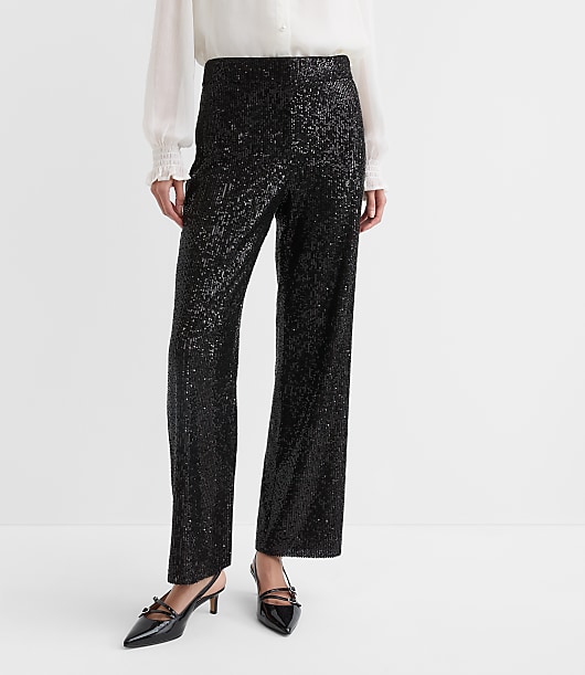 Tall Sequin Straight Pants