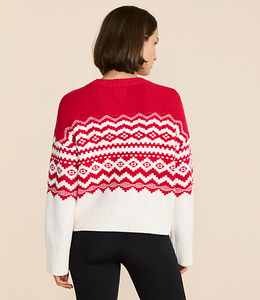 Lou & Grey Colorblock Fair Isle Sweater