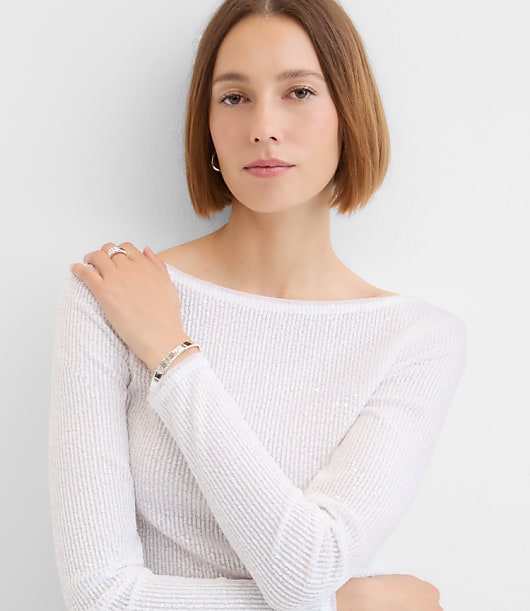 Loft Sequin Long Sleeve Tee
