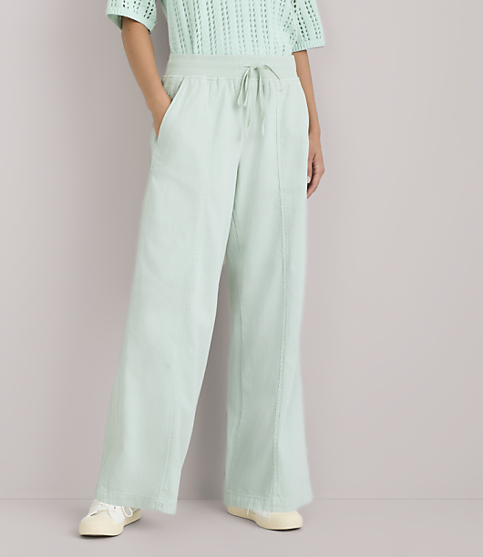 Lou & Grey Softened Denim Wide Leg Pants