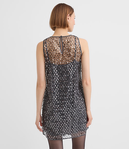 Petite Sequin Cluster Mini Dress