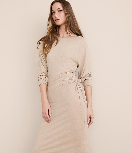 Petite Lou & Grey Heathered Brushed Jersey Cinched Maxi Dress