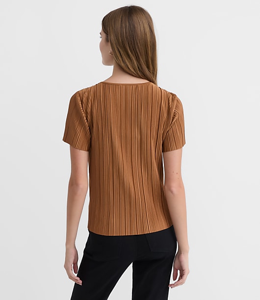 Pleated Bow Tie Top