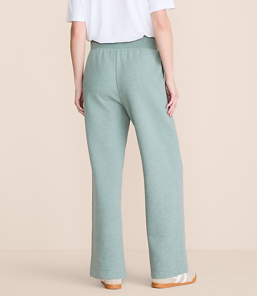 Lou & Grey Heathered Elite Fleece Wide Leg Sweatpants