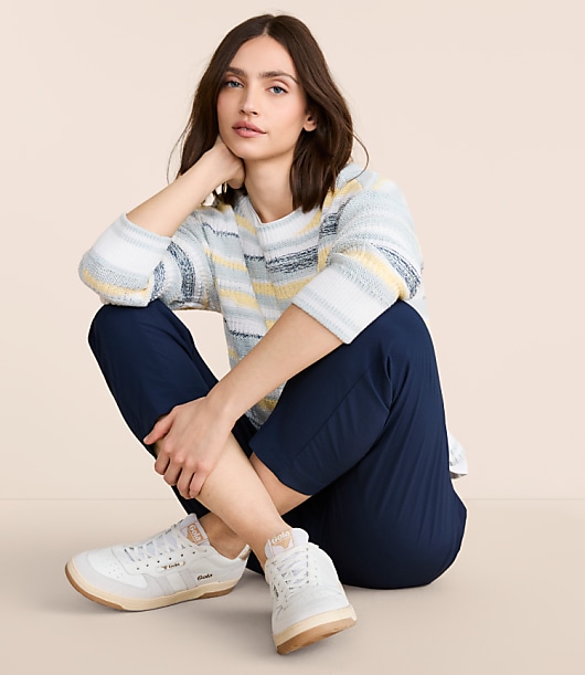 Petite Lou & Grey Marled Stripe Sweater
