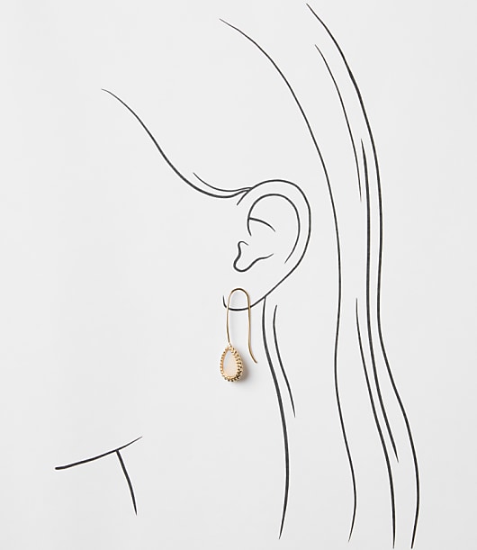 Mother Of Pearl Rope Pull Through Earrings