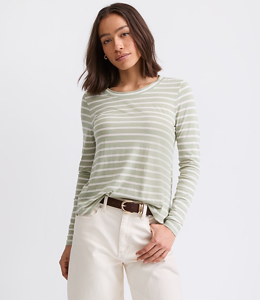 Striped Long Sleeve Everyday Tee