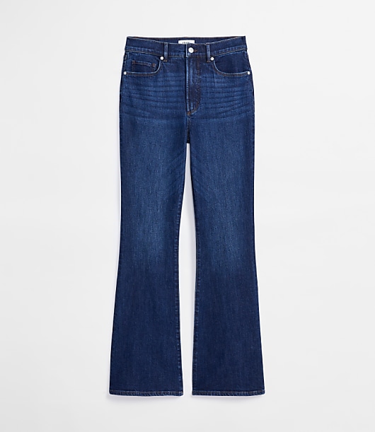 Rivete Petite High Rise Slim Flare Jeans in Muse Wash