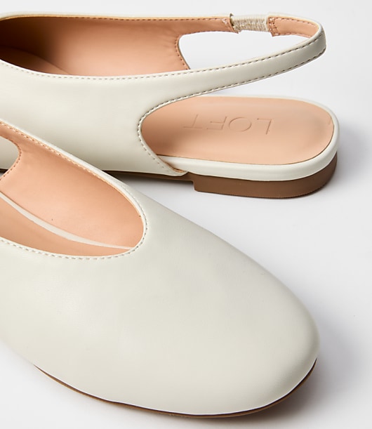 High Vamp Slingback Flats