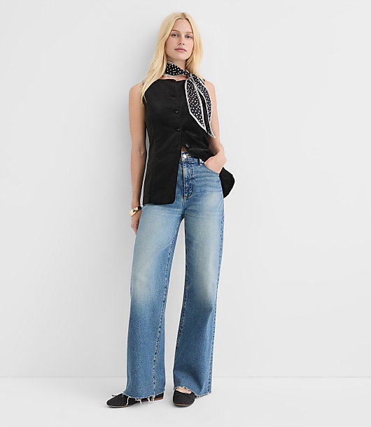 Petite Velvet High Neck Vest