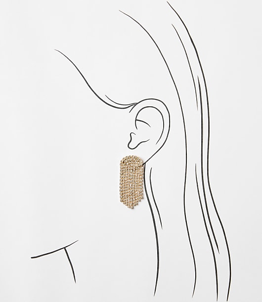 Pave Waterfall Statement Earrings