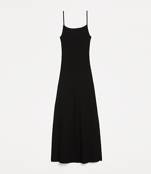 Petite LOFT Versa Ribbed Strappy Midi Dress