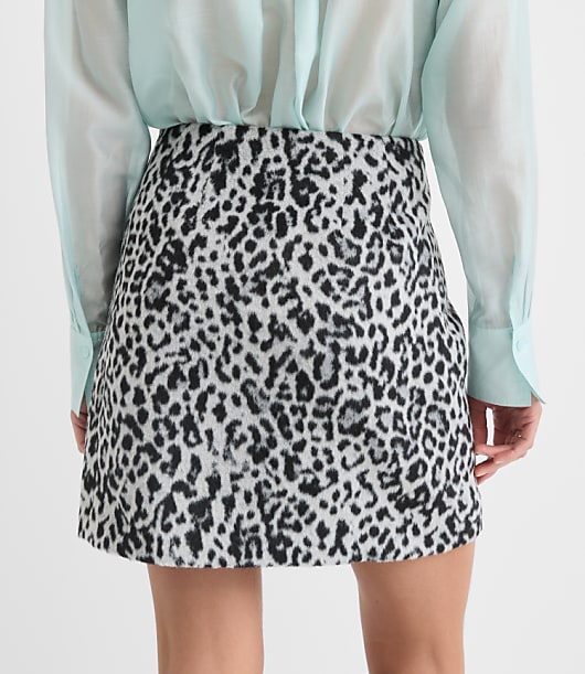Leopard Print Mini Skirt