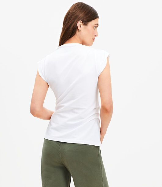 Petite Pleated Side Slit Top