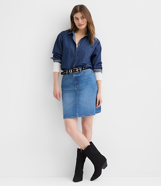 Chambray Everyday Oversized Pocket Shirt