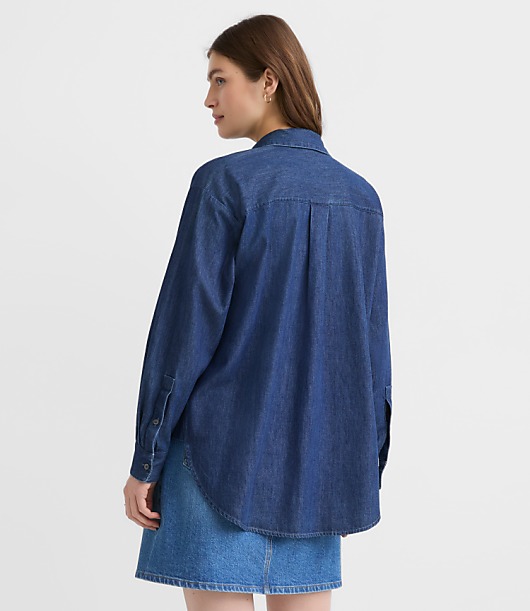 Chambray Everyday Oversized Pocket Shirt