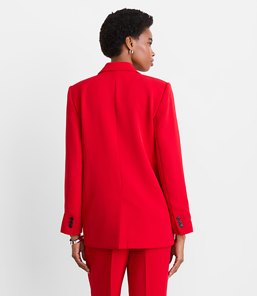 Petite LOFT Versa Crepe Drape Relaxed Blazer