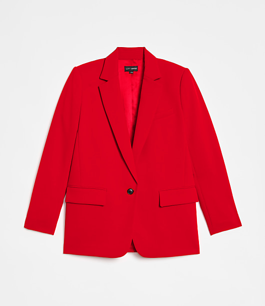 Petite LOFT Versa Crepe Drape Relaxed Blazer
