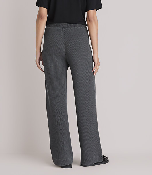 Lou & Grey Garment Dyed Waffle Wide Leg Pants