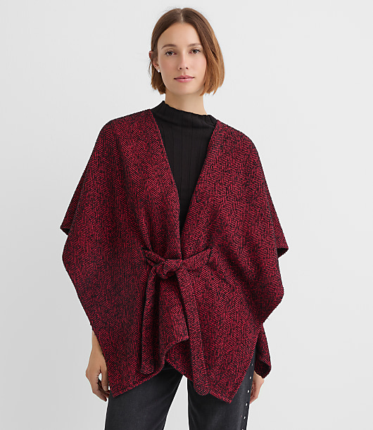 Herringbone Belted Wrap