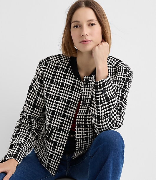Checked Swing Jacket