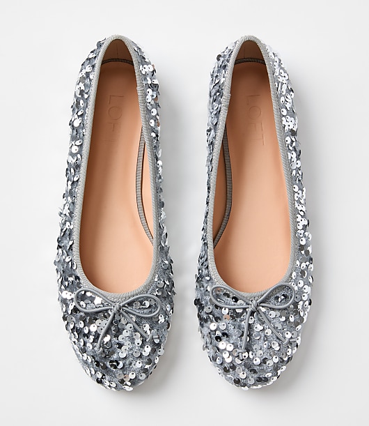 Sequin Ballet Flats