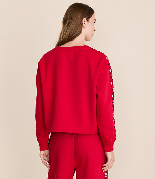Lou & Grey Fair Isle Elite Fleece Dolman Sweatshirt