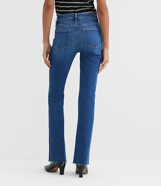 Rivete Petite Mid Rise Boot Jeans in Vintage Dark Wash