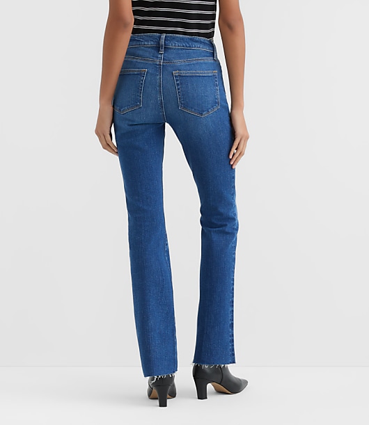 Rivete Petite Curvy Mid Rise Boot Jeans in Vintage Dark Wash